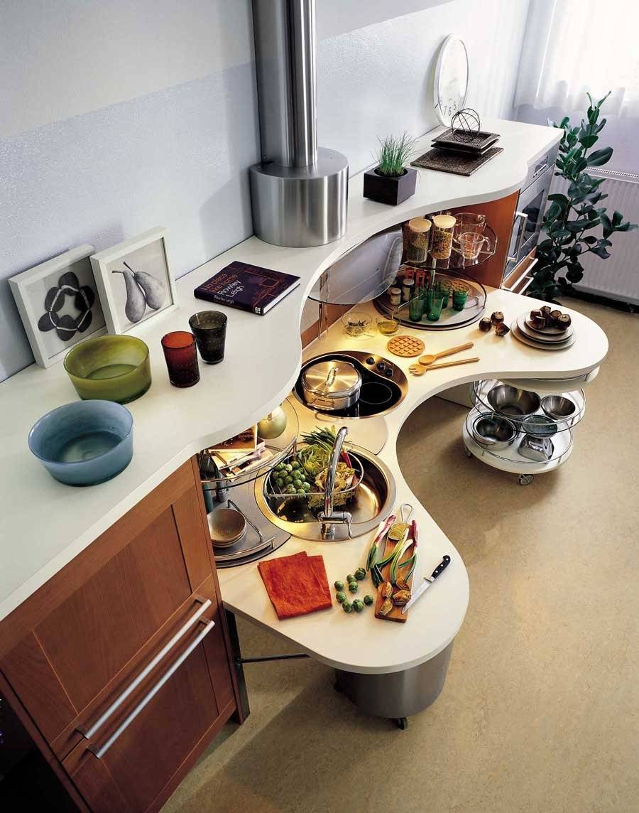 Круглая кухня - 100 фото лучших идей и новинок дизайна