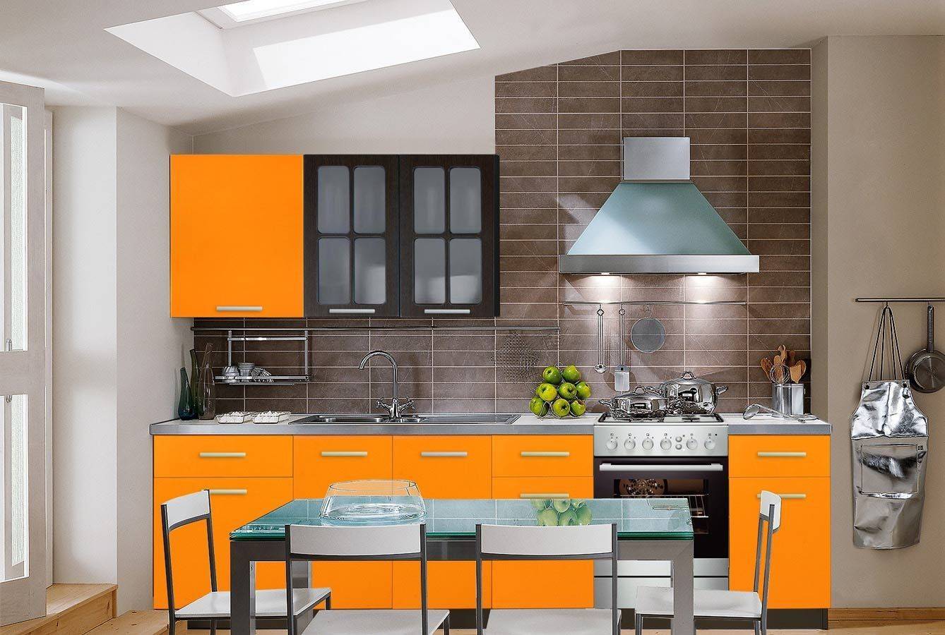 Оранжевая кухня в интерьере (58 фото): стены в желто-, черно-, зелено-оранжевом цвете, какие шторы подойдут, видео