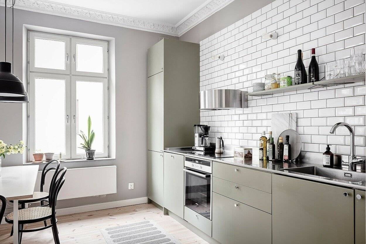 Кухня без верхних шкафов: 118 фото и 5 нюансов дизайна + идеи