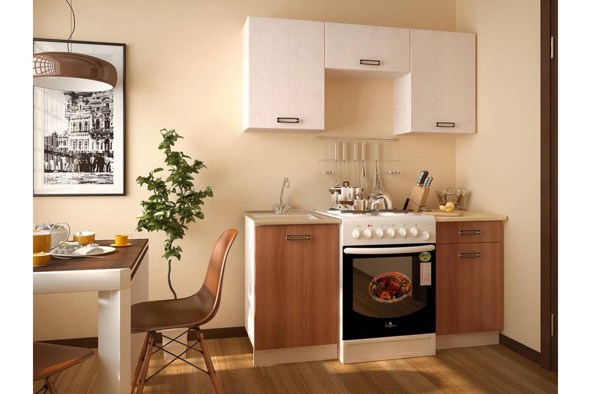 Кухонный гарнитур для маленькой кухни: фото, выбор, фасад