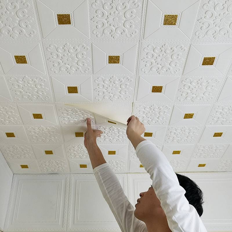 Декор потолка своими руками: материалы и варианты оформления (50 фото)