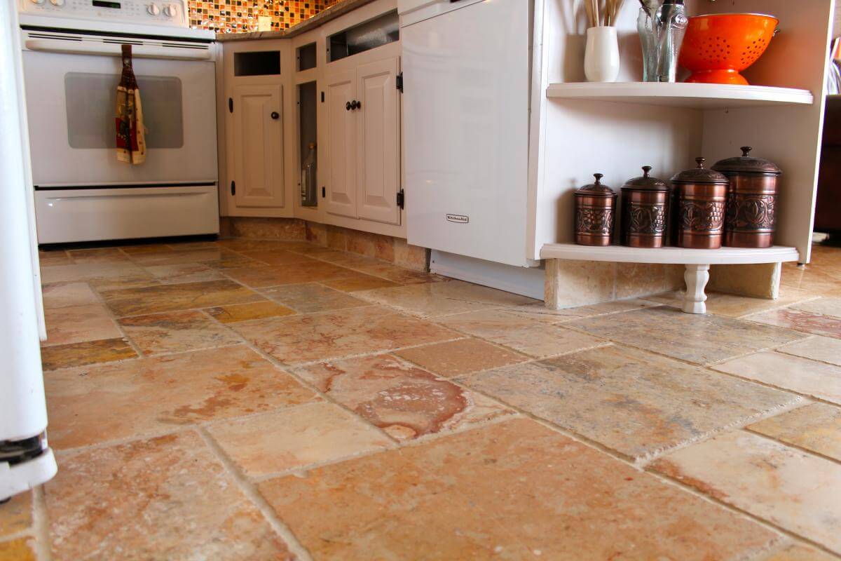 фото керамической плитки на пол кухни