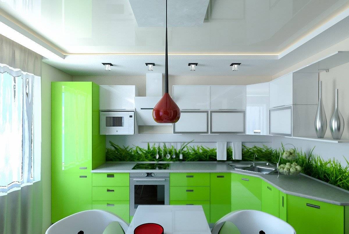 Зеленая кухня - 84 фото лучшего оформления современного дизайна