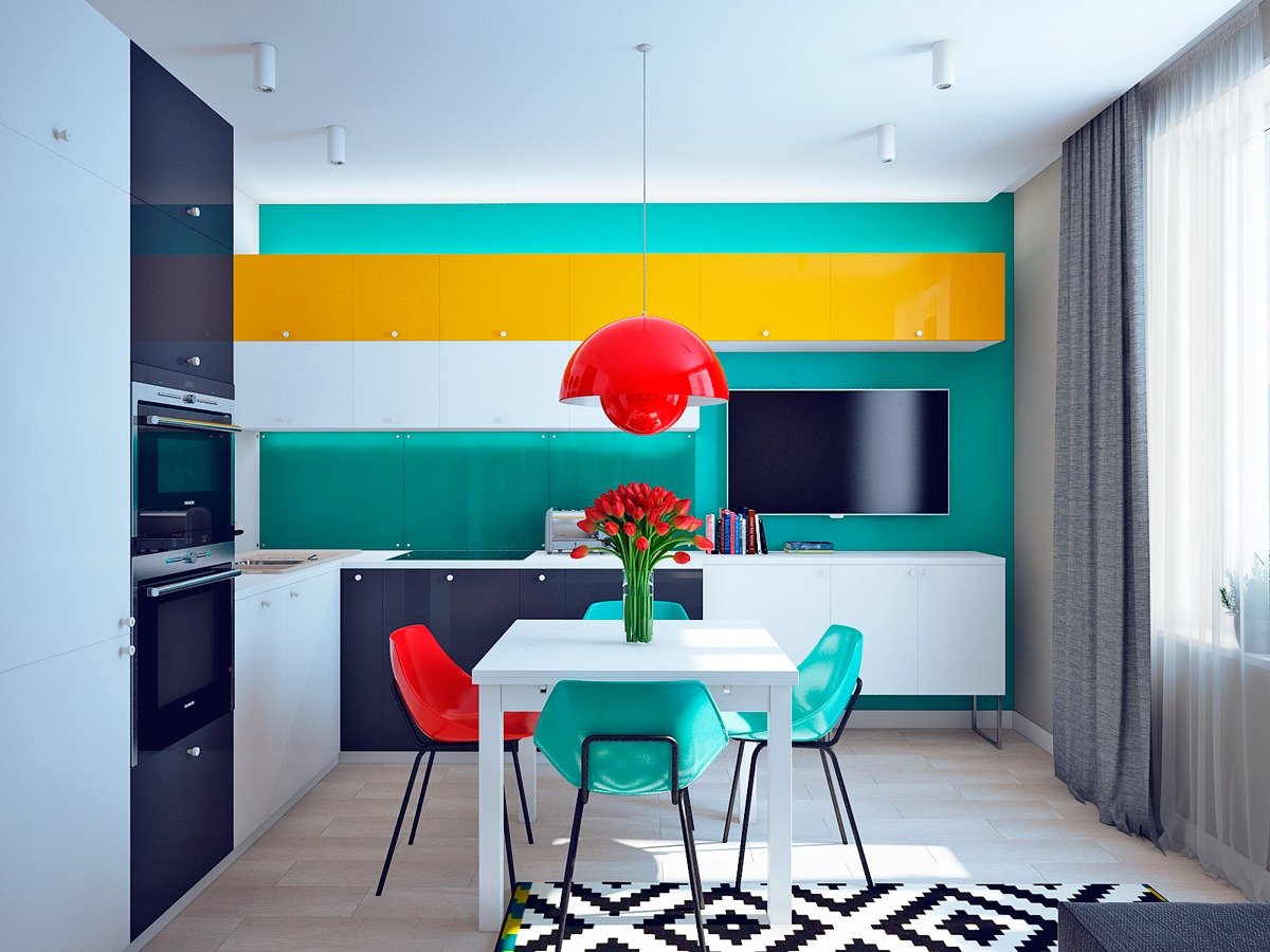 Дизайн кухни - 50 реальных фото. выбор мебели, цвета, штор