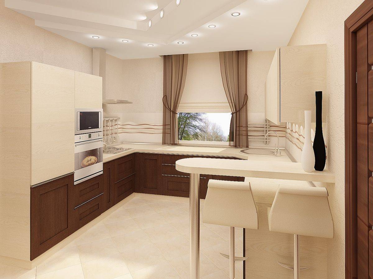 Коричневая кухня, фото дизайна интерьера в коричневых тонах