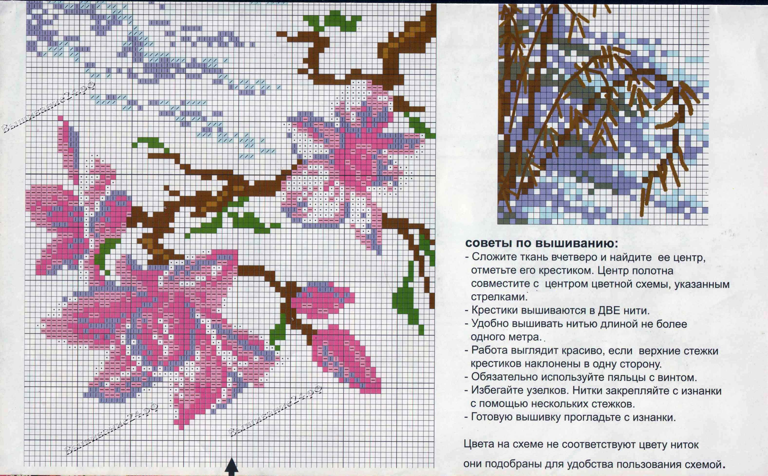 Вышивка крестом схемы японские схемы
