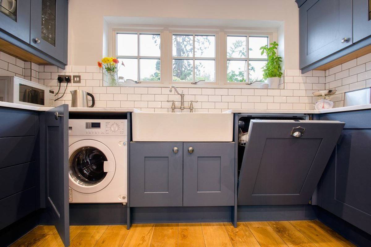 9 мест куда поставить стиралку на кухне