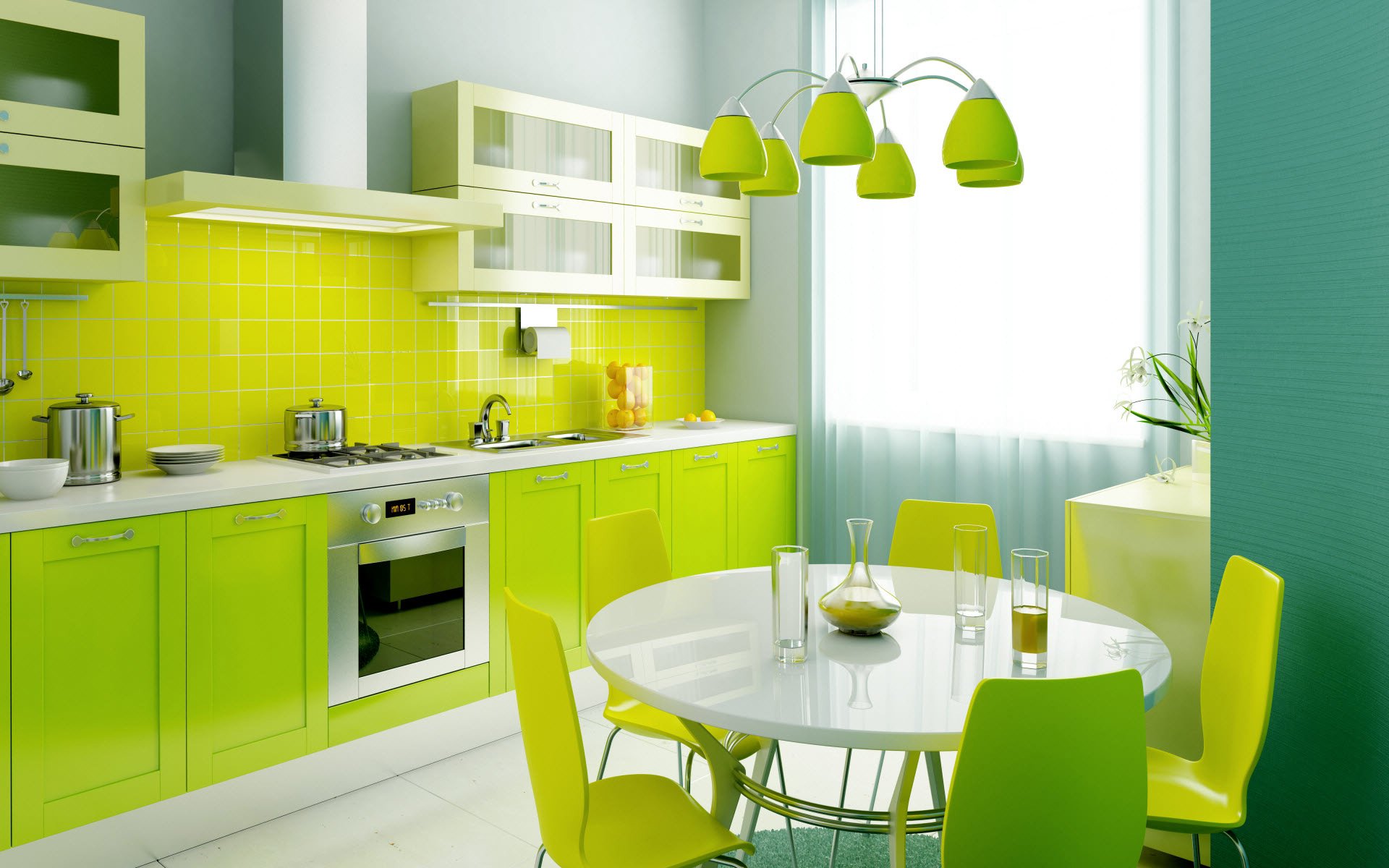 Зеленый цвет в интерьере кухни: правила оформления, интересные идеи, цветовые сочетания