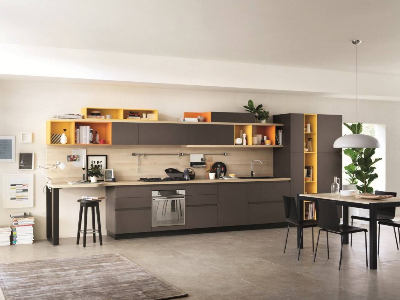 Итальянская кухня Foodshelf 06 фабрики Scavolini