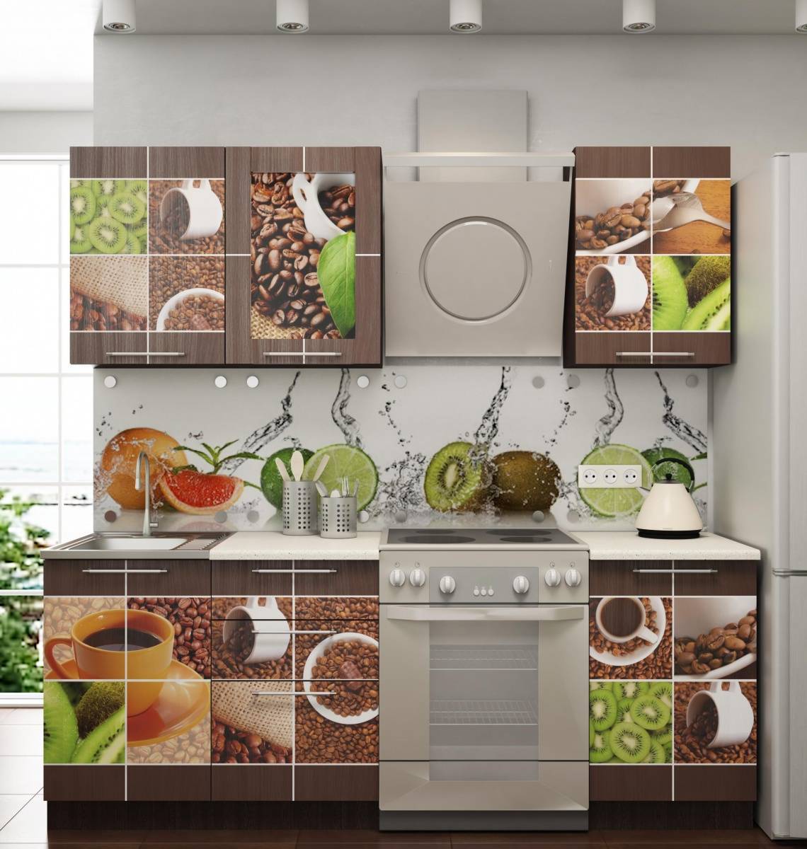 Кухонный фартук с фотопечатью: стеновые панели пластиковые и акриловые с рисунком