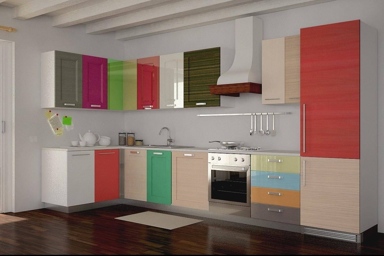 Цветные фасады для кухни