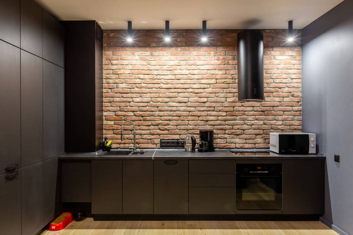 Кирпичная стена на кухне: идеи дизайна и примеры лучших интерьеров (40 фото)