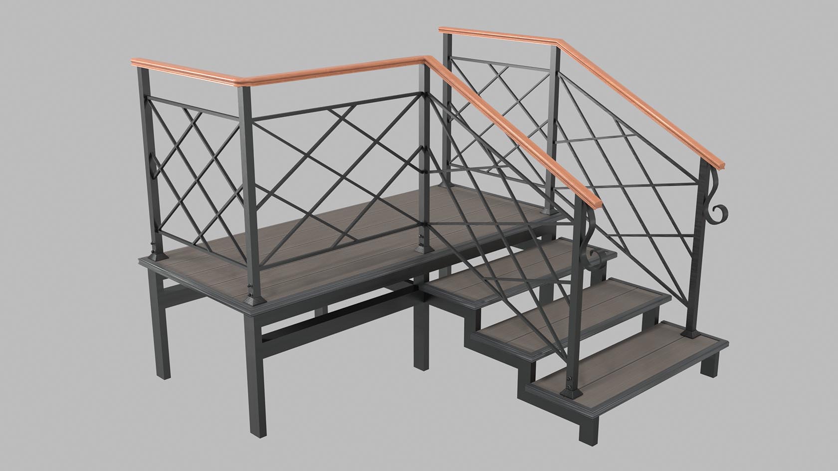 Лестница на крыльцо из металла: 2 варианта конструкции