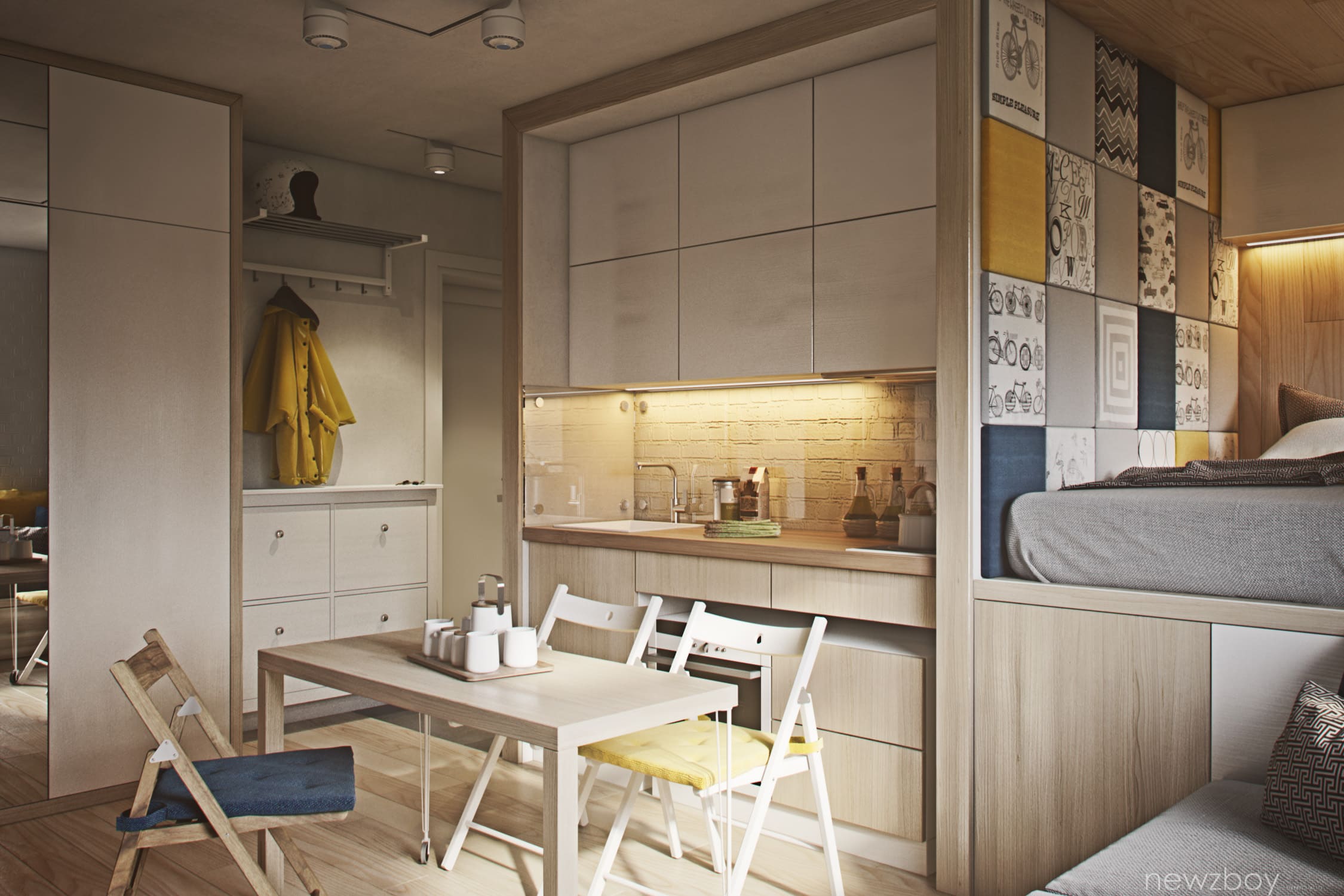 Кухня-спальня и кухня со спальным местом – 53 фото и гид по дизайну