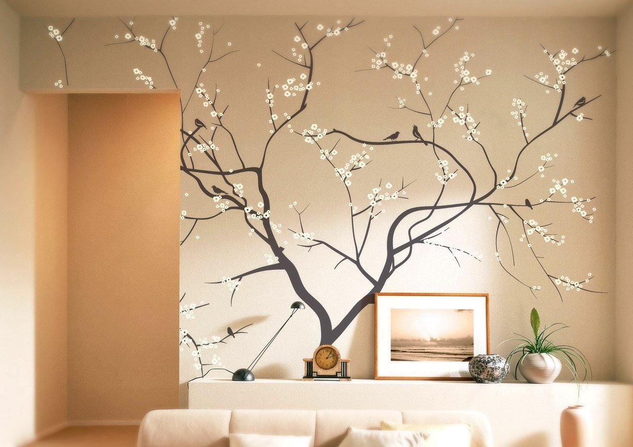 Декоративное дерево в интерьере — 75 фото вариантов дизайна