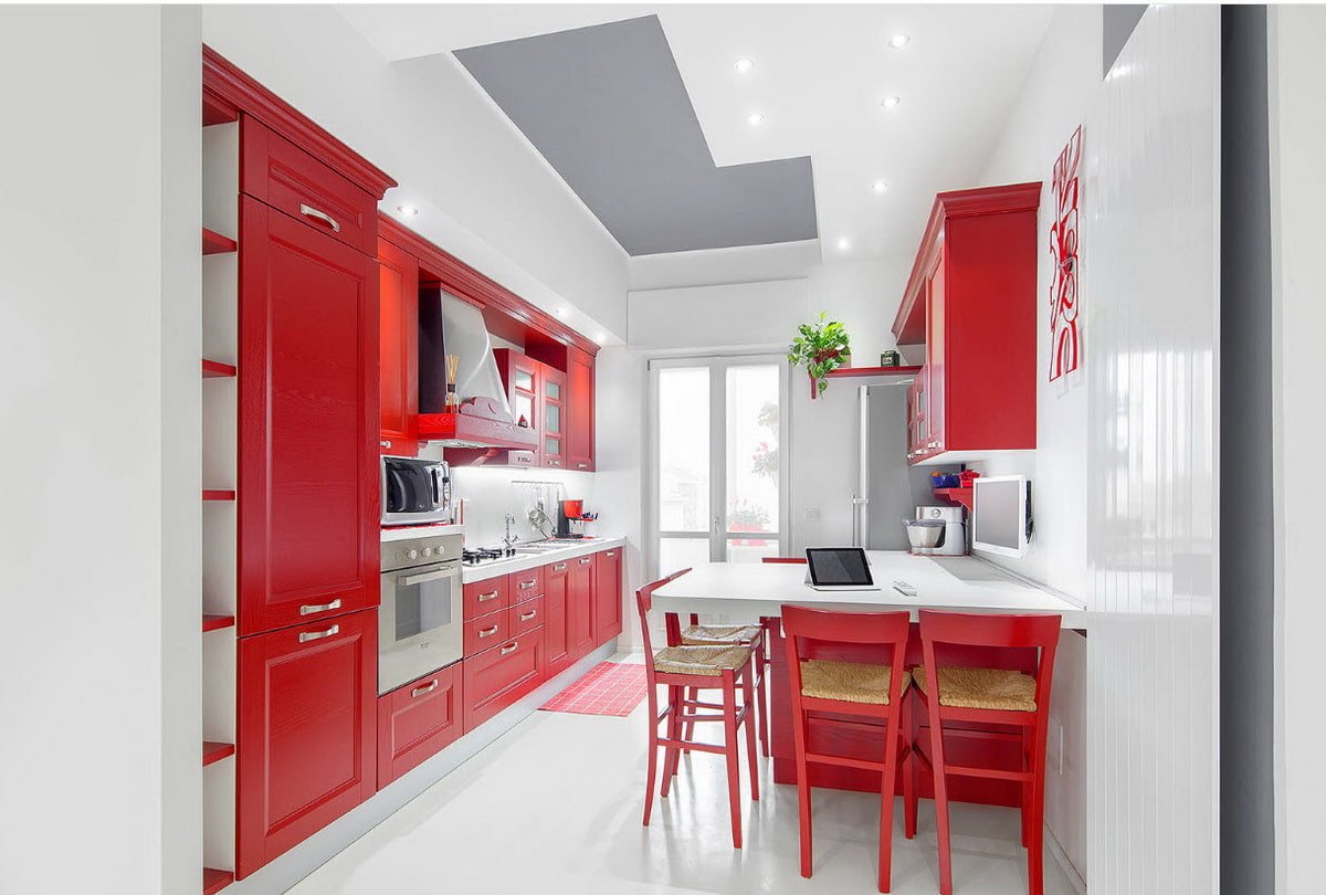 Красная кухня: ярко, стильно и современно