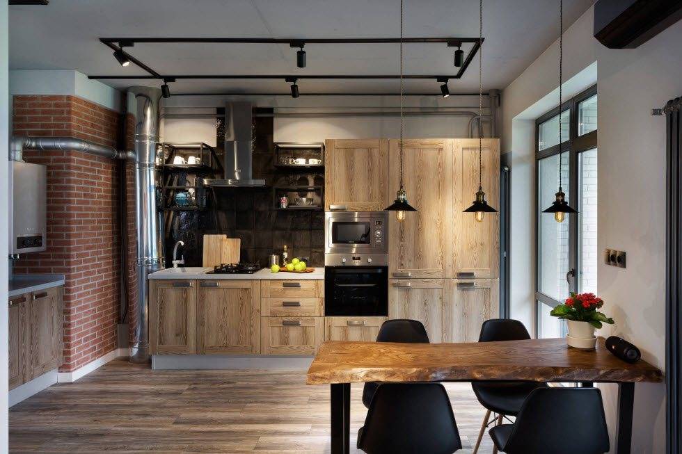Кухни в стиле лофт: 255+ (фото) дизайна красивого интерьера