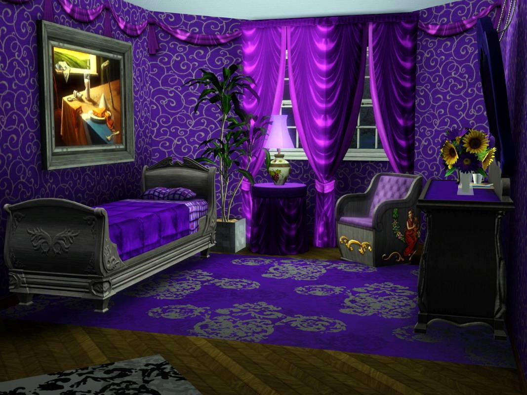Фиолетовые обои: фото в интерьере, для стен, цвета комнаты, темные с цветами, с узором и рисунком, ультрафиолетовые, подводный мир, видео - swoofe.ru