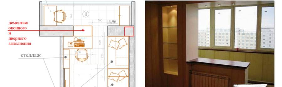 Присоединение балкона к комнате или кухне. разбор. как законно объединить балкон с комнатой?