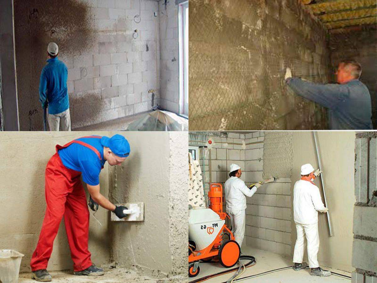 Как правильно оштукатурить стены из пеноблоков внутри помещений