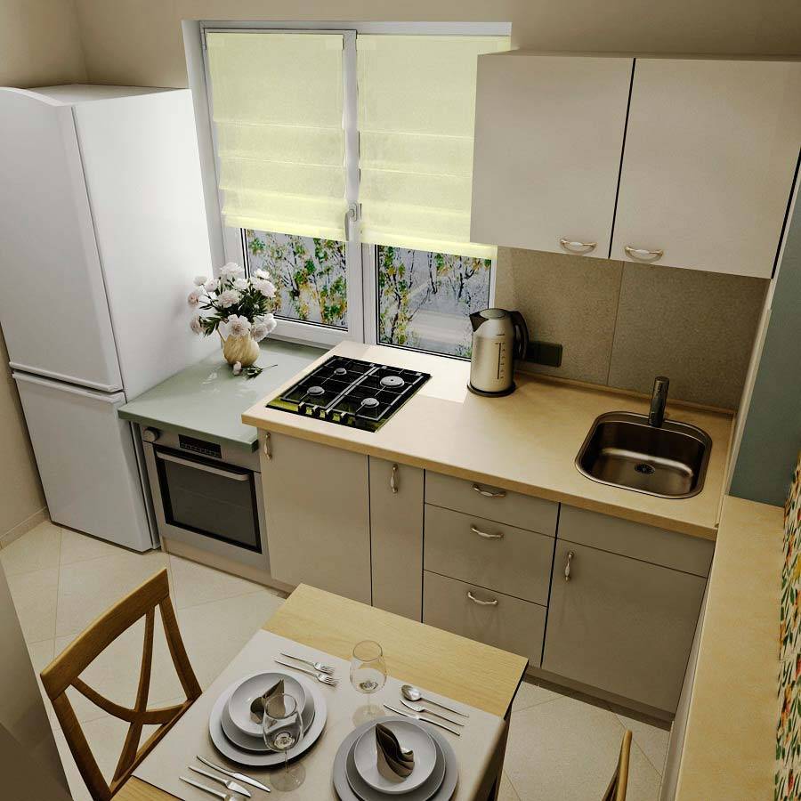 Маленькая кухня площадью 6 метров: варианты дизайна