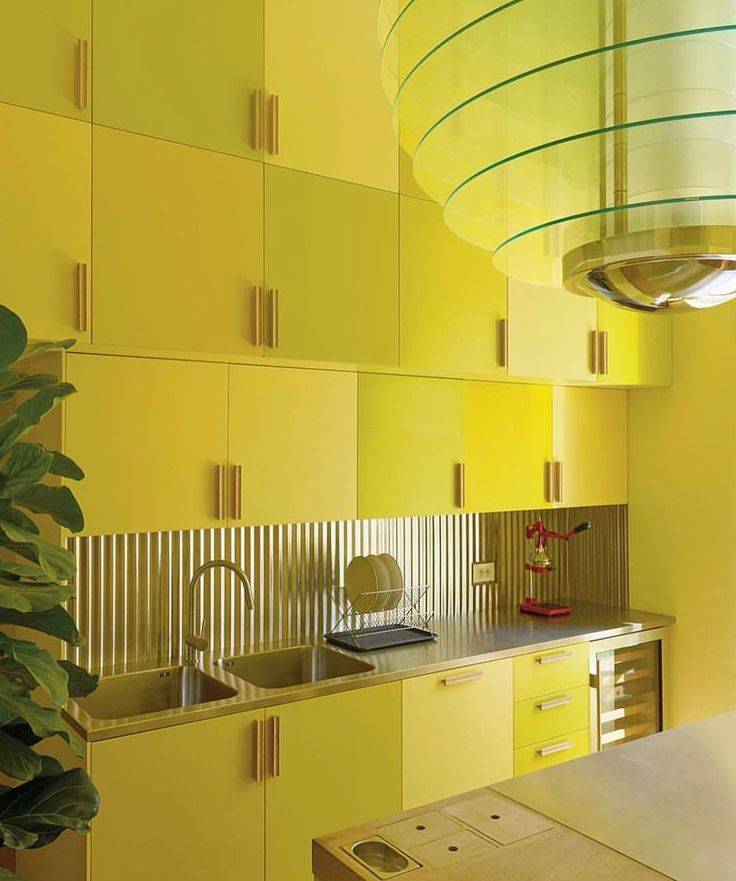Кухня желтого цвета - 60 фото идей безупречного дизайна