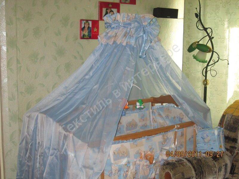 Балдахин на детскую кроватку: советы по выбору ткани, крепление, фото