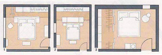 Вытянутая спальня план