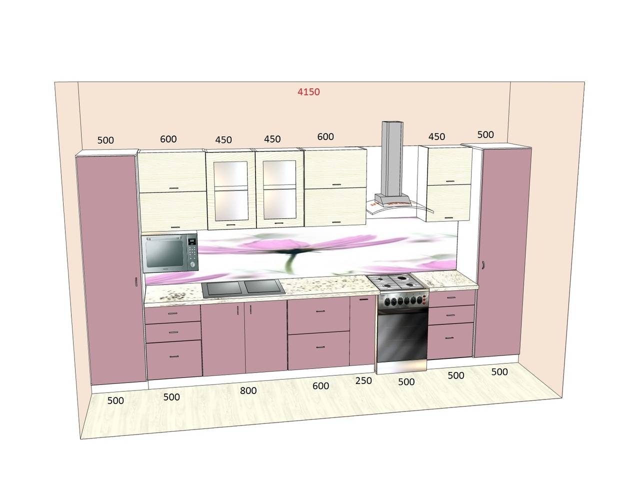 Прямая кухня: фото реальных интерьеров линейной планировки кухни