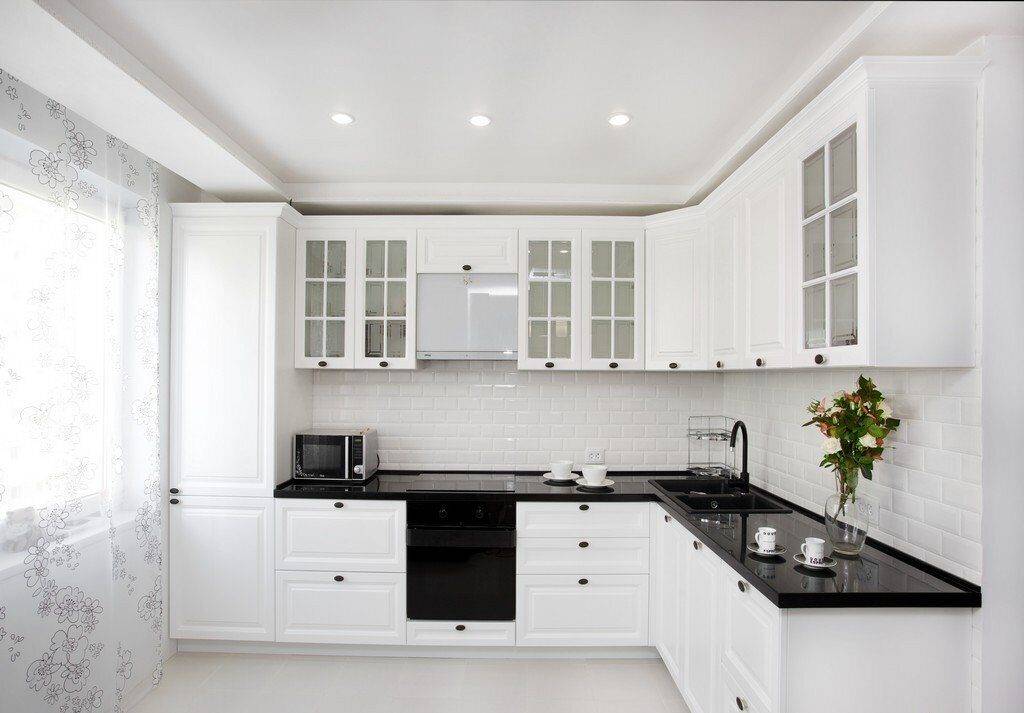 Черно-белая кухня (60 фото): стильные интерьеры, удачные сочетания цветов