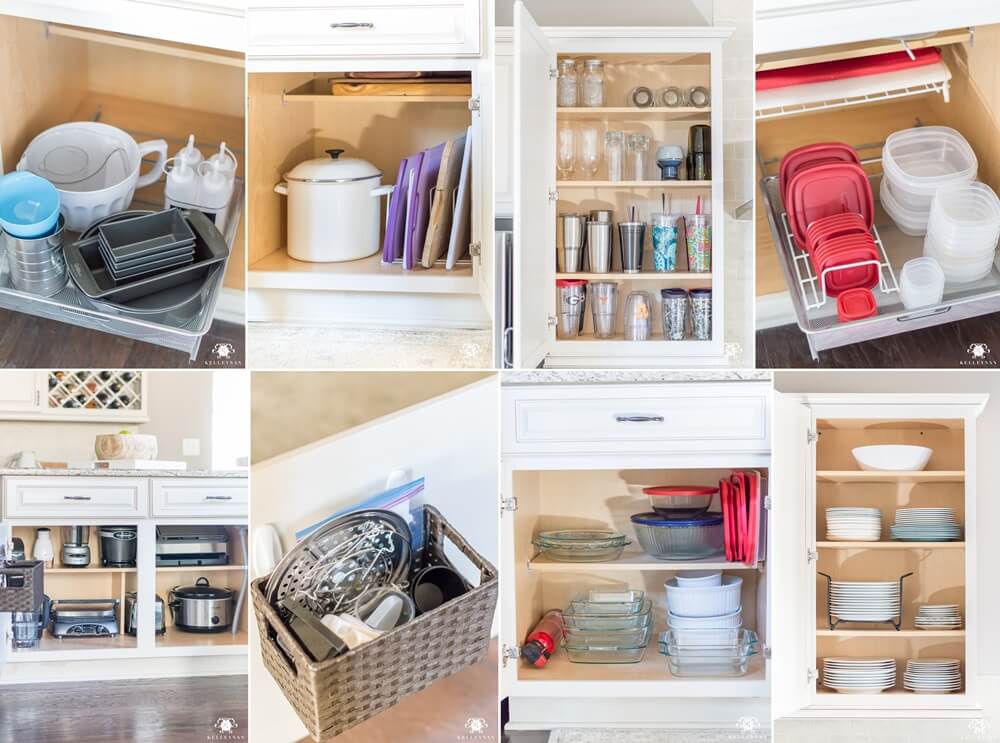 Системы хранения на кухне в шкафах и ящиках