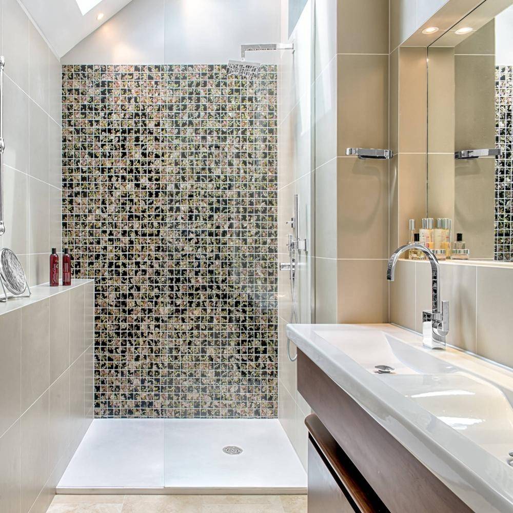 Мозаика в интерьере ванной комнаты - 89 фото примеров