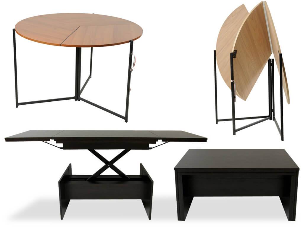 Механизмы трансформации столов: подъёмные, раздвижные, откидные, поворотные, складные, выдвижные