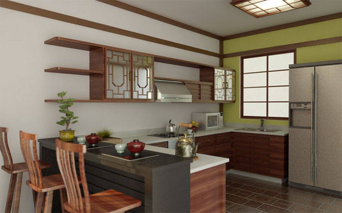Кухня в японском стиле: дизайн интерьера, ремонт, 55 фото идей минимализма