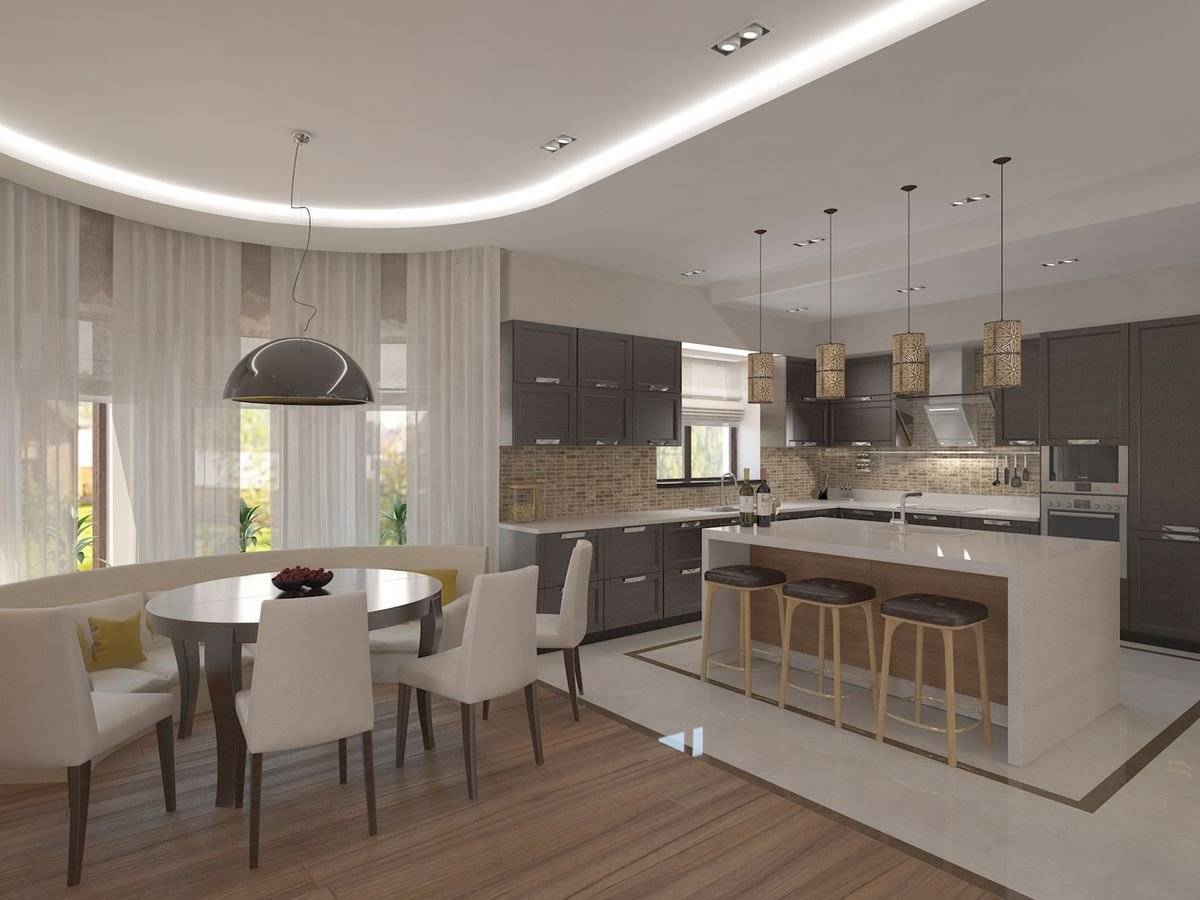 Кухня-гостиная площадью 25 кв м: тонкости проектирования и варианты дизайна